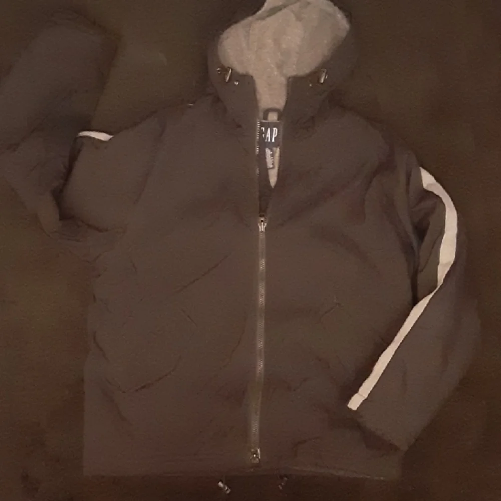 GAP Black Jacket with Grey Stripes